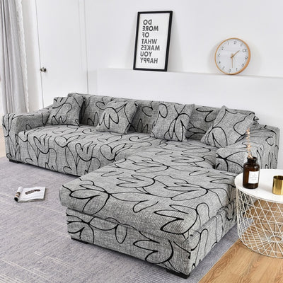 patterned L shape slipcovers for sectional couches