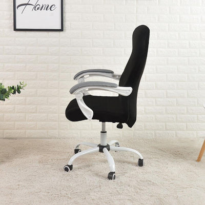 small medium and large one piece office chair slip cover black color