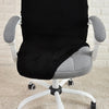 small medium and large one piece office chair slip cover black color