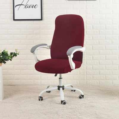 mall medium and large one piece office chair slip cover burgundycolor