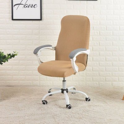mall medium and large one piece office chair slip cover tan camel olor