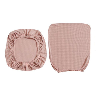 2 piece office computer chair slip cover in pink color