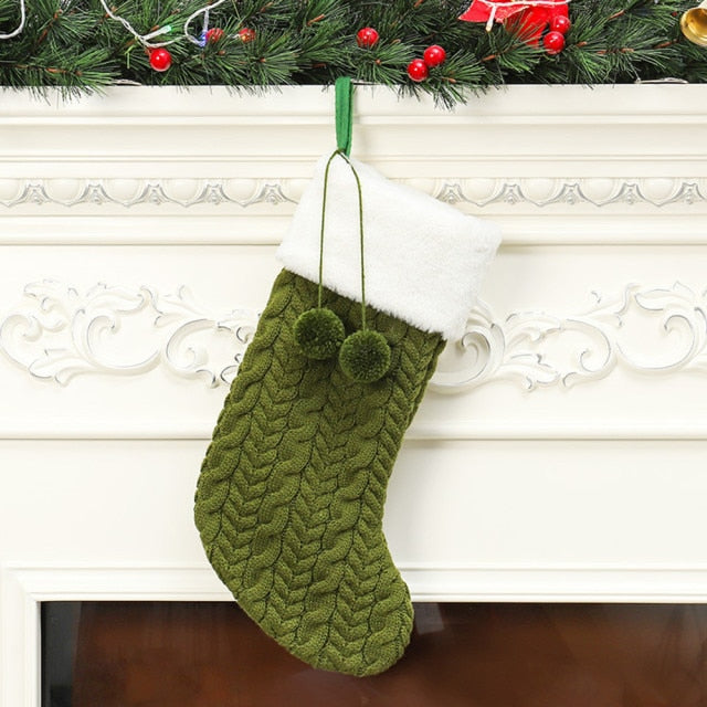 custom name stockings  green  christmas stocking