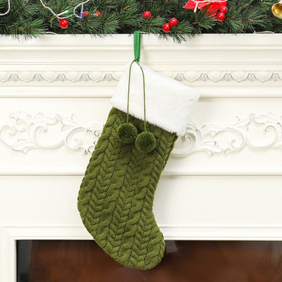custom name stockings  green  christmas stocking