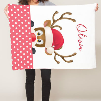 kids custom name christmas blanket