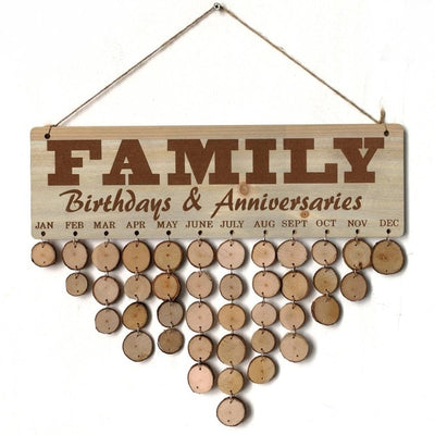 CREATEME™ Rustic Style Family Birthday Anniversary Reminder Board Kits