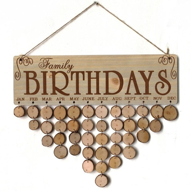 CREATEME™ Rustic Style Family Birthday Anniversary Reminder Board Kits