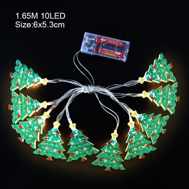 christmas lights LED garland - battery operated