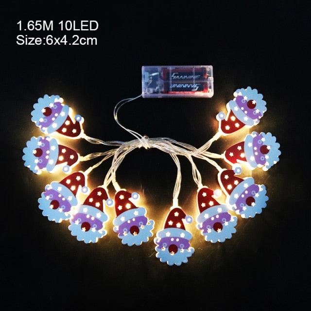 christmas lights LED garland - battery operated