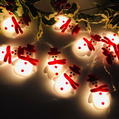 Snowmen LED Christmas Garland Lights