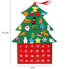 felt christmas tree calendar for kids  , felt advent calendar for kids