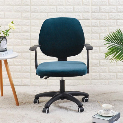Velveteen Office Chair Covers - 2 Piece Set