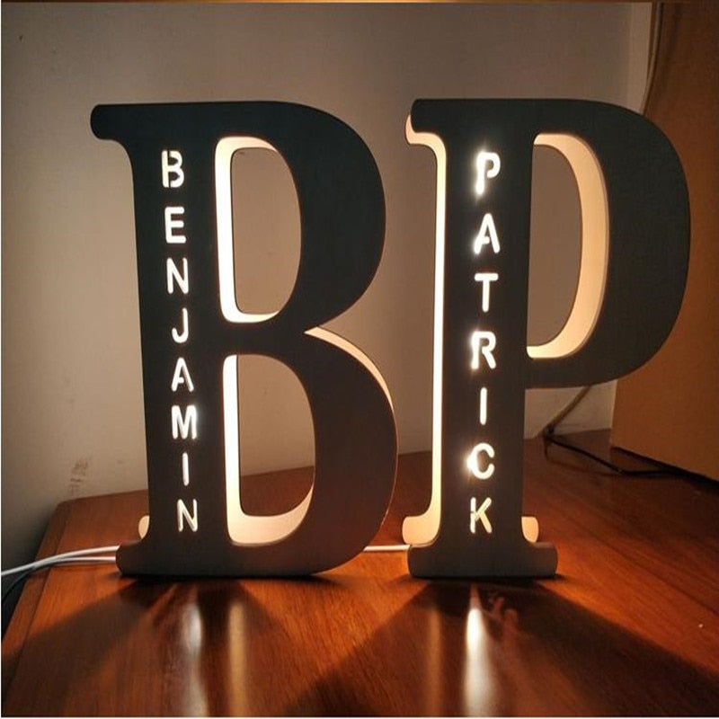 Led Name Making CREATEME™ USB Powered LED Personalized Initial Letter Name Light (shel ...