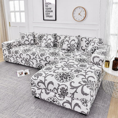 patterned L shape slipcovers for sectional couches