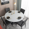 circle leather table placemat round large light grey color
