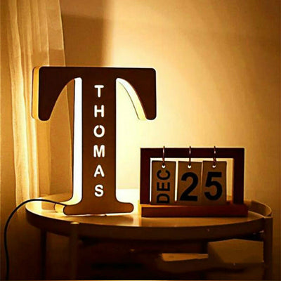 personalized name initial letter light for baby or kids room