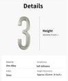 4 inch self adhesive address sign numbers silver number 4 inch