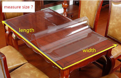 2mm thick dining table clear table protector place mat custom cut rectangle or square
