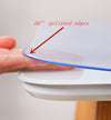 2mm thick dining table clear table protector place mat custom cut 60 degrees polished edges