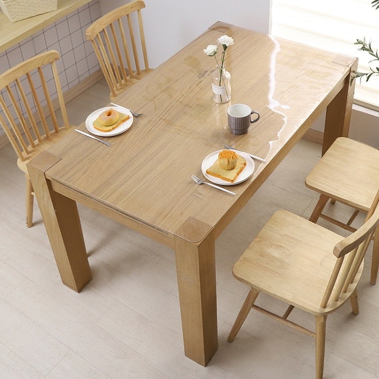 2mm thick dining table clear table protector place mat custom cut