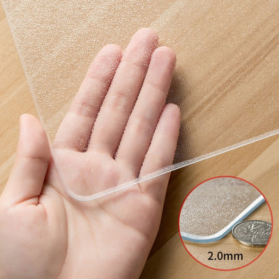 2mm thick dining table clear table protector place mat custom cut transparent scrub