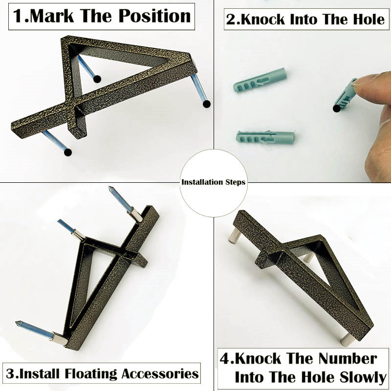 how to install floating house numbers