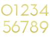 large gold brass floating house address numbers 1 2 3 4 5 6 7 8 9 0