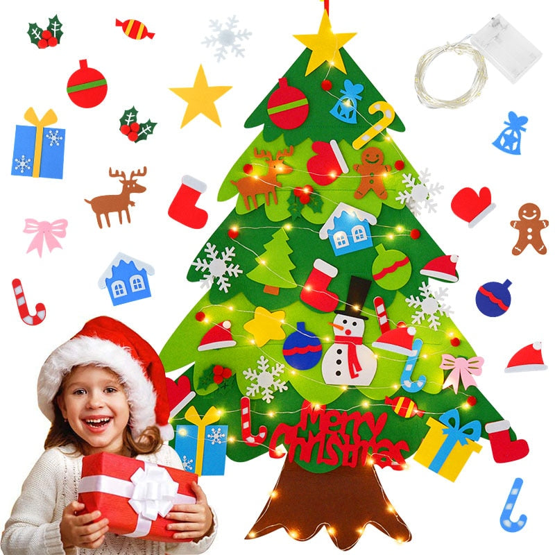 CREATEME™ Felt Christmas Tree With Optional LED Light Strand