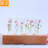Customized Letters Dried Flower Wood Night Light Creative Romantic Table Lamp Gift for Couple Valentine Day Kid Birthday