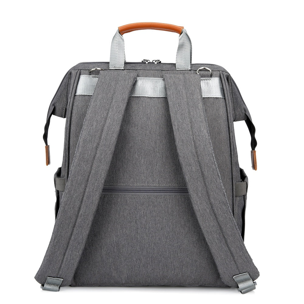 designer mom bag jean, grey and black