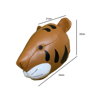 faux leather tiger head kids room jungle theme