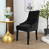 black color velvet arm chair clip covers