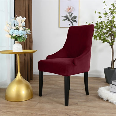 wine color velvet arm chair clip covers