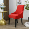 red color velvet arm chair clip covers