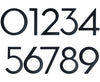 black floating large 4inch or 6inch address numbers  0 1 2 3 4 5 6 7 8 9