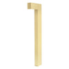 large gold brass floating house address number 1 one