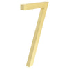 large gold brass floating house address number 7 seven