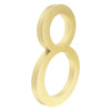 large gold brass floating house address number 8 eight