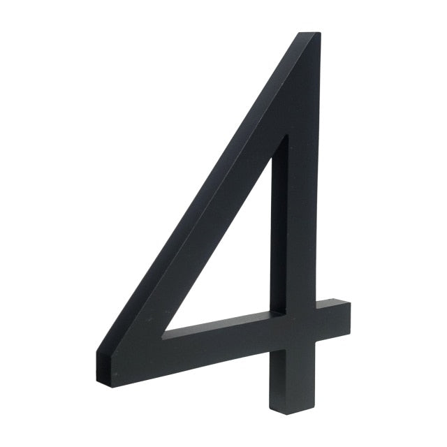 black floating large 4inch or 6inch address number 4 four