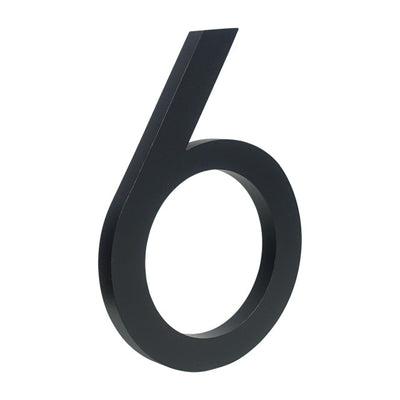 black floating large 4inch or 6inch address numbers 6 six