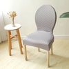 King Louis Chair Slipcover in light grey gray silver color - round top chair covers