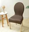King Louis Chair Slipcover in brown color - round top chair covers
