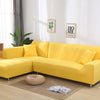 yellow spandex couch covers