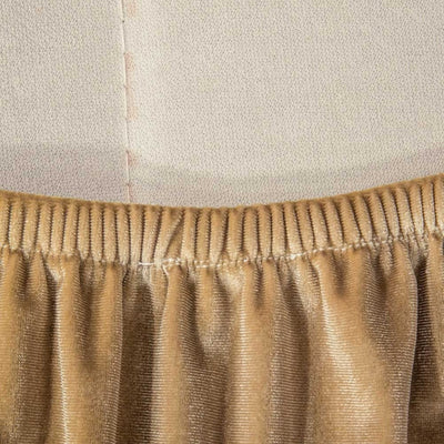 velvet futon sofa bed cover - khaki stretchy velvet material