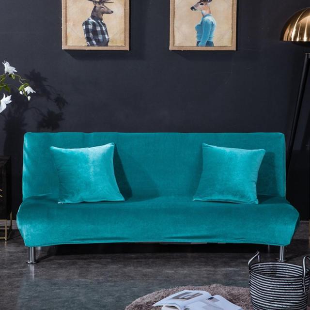velvet futon sofa bed cover - peacock tiffany stretchy velvet material