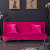 fuschia velvet futon sofa bed cover - hot pink rose stretchy velvet material