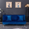 velvet futon sofa bed cover - Royal Blue stretchy velvet material