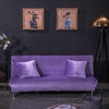 velvet futon sofa bed cover - light lilac purple stretchy velvet material