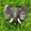 faux leather elephant head for kids room jungle theme