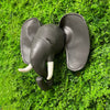 faux leather elephant head for kids room jungle theme